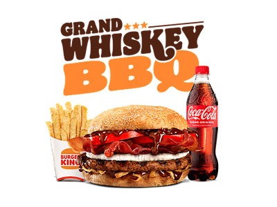 Menú Grand Whiskey BBQ Grande (1 Carne)