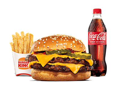 King Ahorro Menú Doble Cheeseburger BBQ