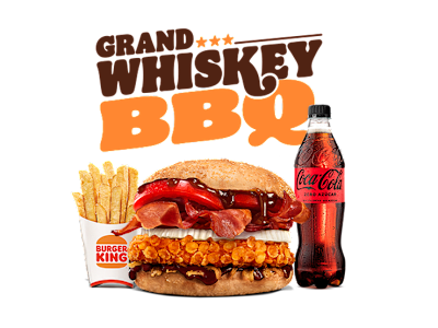 Menú Grand Whiskey BBQ  Grande (1 Pollo)