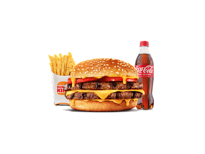 King Ahorro Menú Cheddar Lover Doble Cheeseburger
