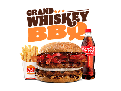 Menú Grand Whiskey BBQ Grande (2 Carnes)