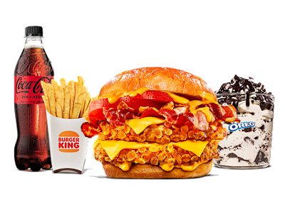 Menú Completo Duo Bacon Cheddar Doble Crispy