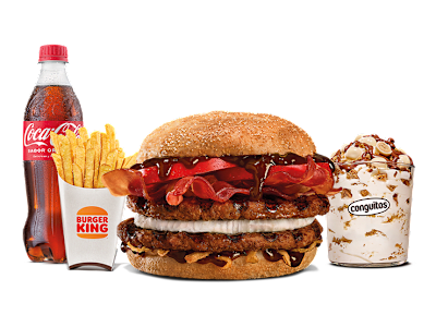 Menú Completo Grand Whiskey BBQ  Grande (2 Carnes)