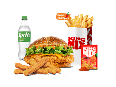 Menú Krispper Spicy + Complemento + King MiX Sweet Chilli