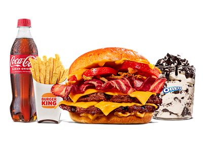 Menú Completo Duo Bacon Cheddar 2 Carnes