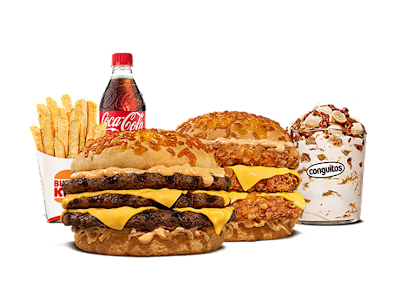 Menú Completo Stacker Original Triple Grande