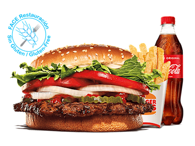Menú Whopper® sin Gluten