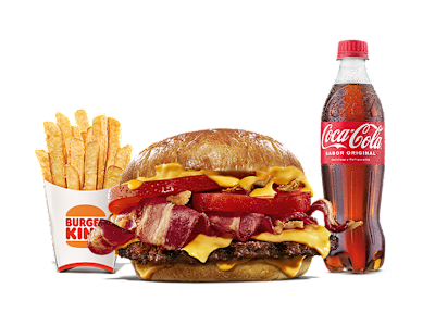 Menú Duo Bacon Cheddar (2 Carnes) Grande