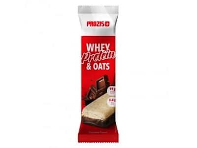 Barrita de proteína de suero de leche y avena sabor chocolate Prozis 80 g.