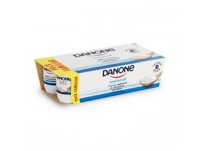 Yogur natural Danone pack de 8 unidades de 120 g.