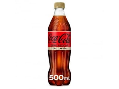 Coca Cola zero sin cafeína botella 50 cl.