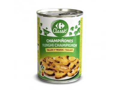 Champiñón en trozos Classic Carrefour 230 g.