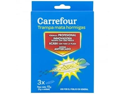 Trampa mata hormigas Carrefour pack de 3 unidades de 5 g.