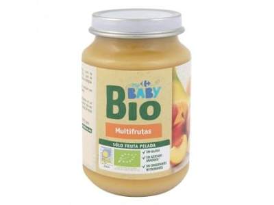 Tarrito multifrutas ecológico Carrefour Baby Bio 200 g.