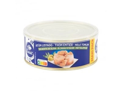 Atún en aceite de oliva Classic Carrefour lata 650 g.