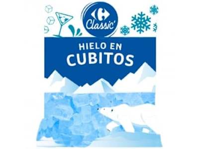 Hielo en cubitos Carrefour 2 kg.