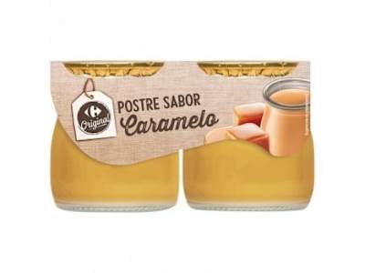 Postre de caramelo Original Carrefour sin gluten pack de 2 unidades de 135 g.