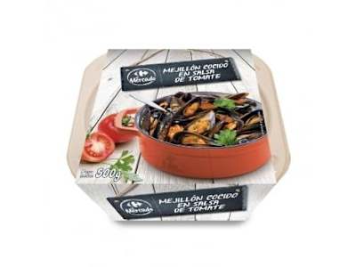Mejillón cocido en salsa de tomate Carrefour El Mercado 500 g