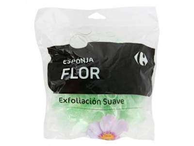 Esponja de baño suave flor Carrefour 1 ud.