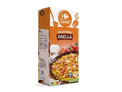 Caldo para paella Classic Carrefour sin gluten 1 l.