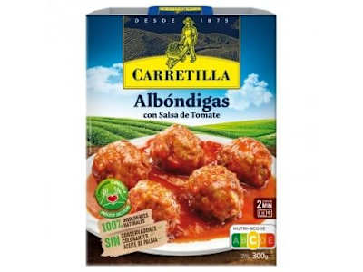 Albóndigas con salsa de tomate Carretilla sin aceite de palma 300 g.
