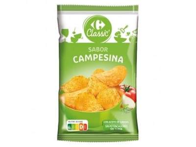 Patatas fritas sabor campesina Classic Carrefour 150 g.