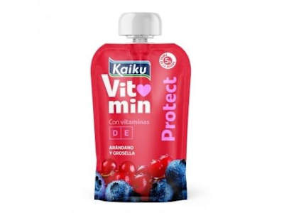 Leche desnatada fermentada con arándanos y grosella Kaiku sin lactosa 110 g.