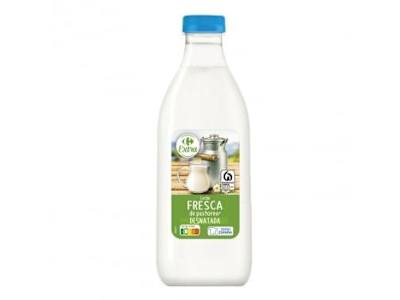 Leche desnatada fresca Carrefour botella 1 l.
