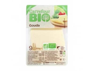 Queso gouda en lonchas ecológico Carrefour Bio 200 g.