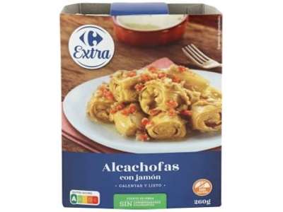 Alcachofas con jamón Extra Carrefour sin gluten 260 g.