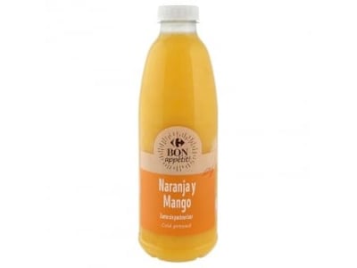 Zumo de naranja y mango Carrefour botella 1 l.