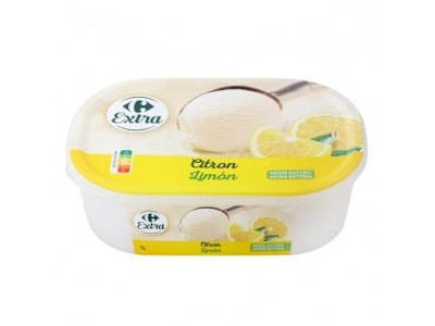 Helado sorbete de limón Carrefour 580 g.