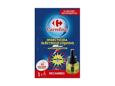 Insecticida eléctrico antimosquitos líquido recambio Carrefour 1 ud.