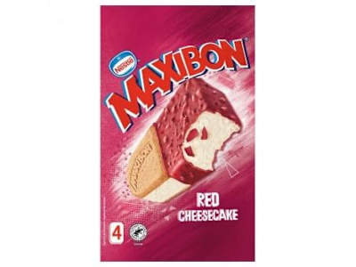 Sandwich de queso, galleta y frambuesa Maxibon Nestlé 4 ud.