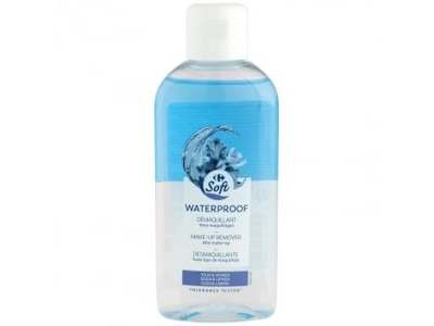 Desmaquillantes waterproof Soft Carrefour 150 ml.