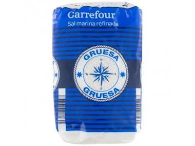 Sal marina refinada gruesa Carrefour 1 kg.