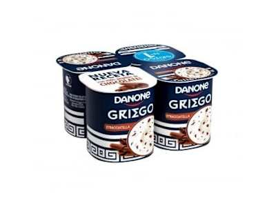 Yogur griego de stracciatella Danone pack de 4 unidades de 110 g.