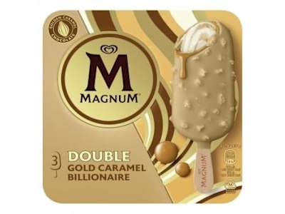 Bombón helado Gold Caramel Billionaire Double Magnum 3 ud.