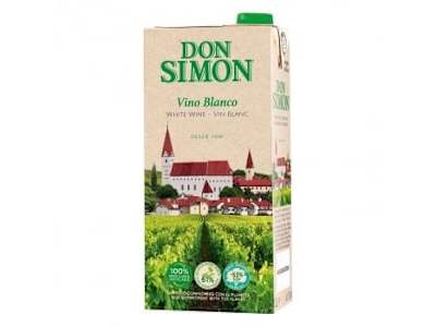 Vino blanco de mesa Don Simón brik 1 l.