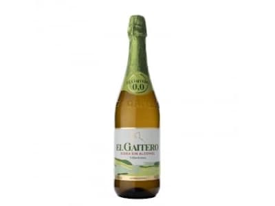 Sidra El Gaitero sin alcohol etiqueta verde sin gluten 75 cl.