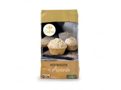 Harina de avena integral Extra Carrefour 500 g.