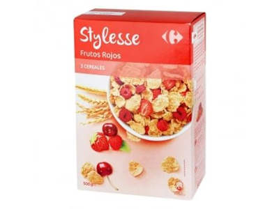 Cereales con frutos rojos Stylesse Carrefour 500 g.