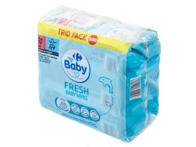 Toallitas para bebé fresh My Carrefour Baby pack de 3 paquetes de 80 ud.