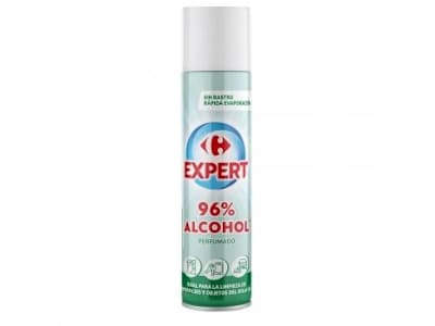 Alcohol 96% perfumado en spray limpiador superficies Carrefour Expert 400 ml.