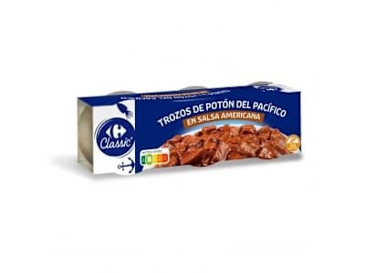 Trozos de calamar en salsa marinera Classic Carrefour sin gluten 165 g.