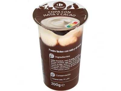 Copa con nata y chocolate Carrefour Classic' 200 g.