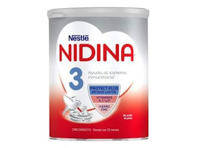Leche infantil de crecimiento desde 12 meses Nestlé Nidina 3 lata 800 g.