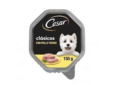 Comida húmeda de pollo para perros Cesar 150 g.