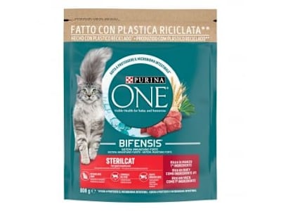 Pienso de buey para gatos Sterilcat one Stericat Purina One 800 g