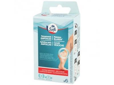 Apósitos ampollas Carrefour Soft 6 ud.